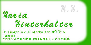 maria winterhalter business card